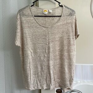 Tan Linen Top